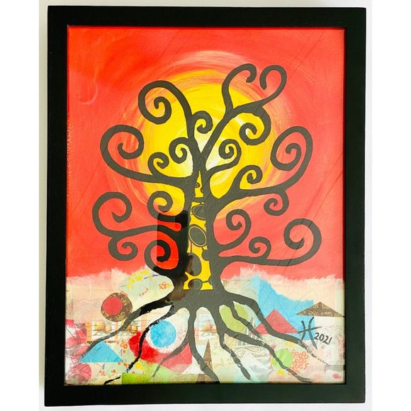 Original Art “Tree of Life 2” Handmade Mixed Media Artwork by Tristina Dietz Elm - Picture 3 of 5